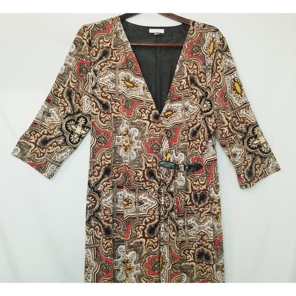 Charter Club Women's Career Faux Wrap Stretchy Belted Multicolor Dress Size 2X - Picture 3 of 10